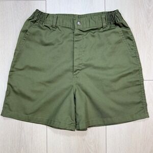 BSA Boy Scouts Official Uniform Shorts Youth Size 20 Green Elastic Waist